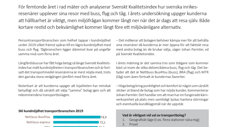 Långt kvar till hållbart resande