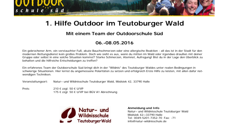 Erste Hilfe Outdoor
