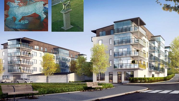 Den relativt nybyggda bostadsrättsföreningen HSB brf Majoren kommer att få en riktig klenod på sin innergård, nämligen bronsstatyn ”Stridande rentjur” av Bror Marklund. Statyn låg nästan bortglömd i ett av kommunens förråd under många år.