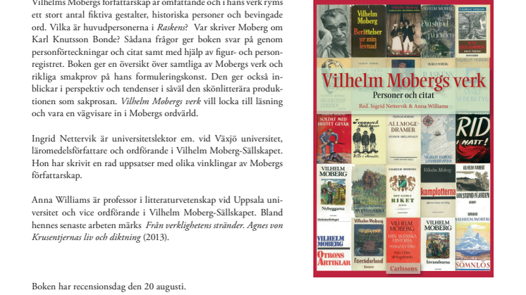 Vilhelm Mobergs verk