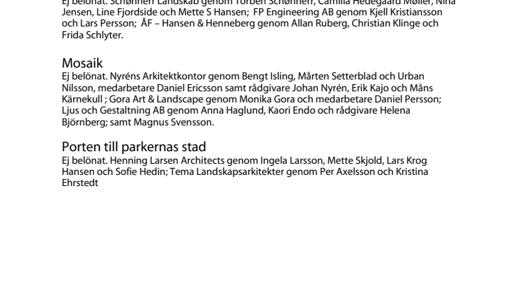 Tävlings deltagarna