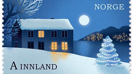 "Julenatt i byen", julefrimerke 2017, design: