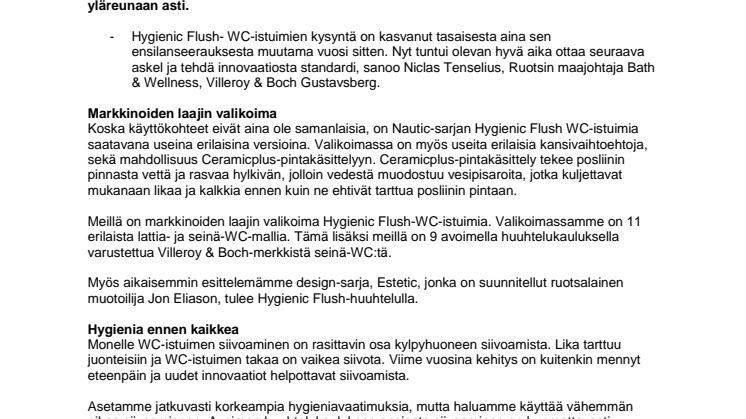 Gustavsbergin uusi standardi