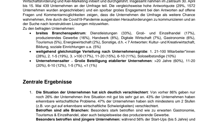 Kurzauswertung Unternehmensumfrage