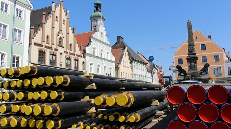 Bis 2035 grün und komplett CO2-frei: Im Fernwärmenetz Freising wollen das Bayernwerk und Onyx Power den Grüngasanteil durch Beimischung schrittweise auf 100 Prozent erhöhen.