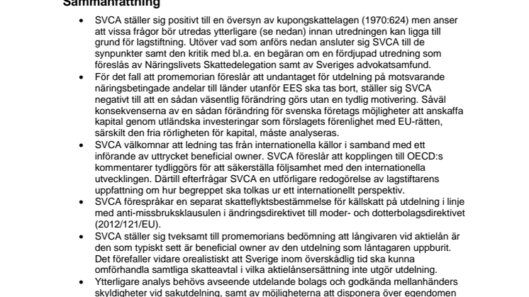 Ny lag om källskatt på utdelning (DS 2020:10)