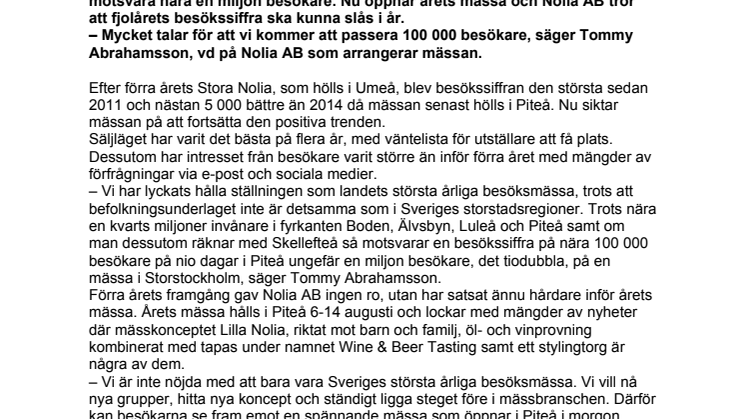 Landets största besöksmässa öppnar med positiv trend i ryggen