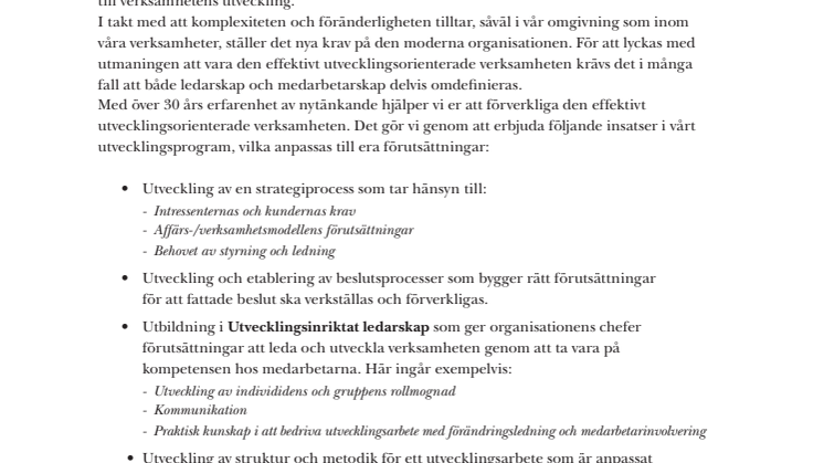 Utvecklingsinriktat ledarskap 