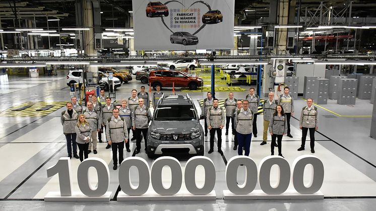 Dacia Duster - bil nr 10 000 000 som producerats sedan 1968