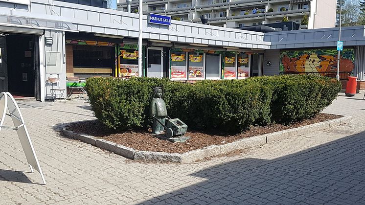 Vestli torg i dag.