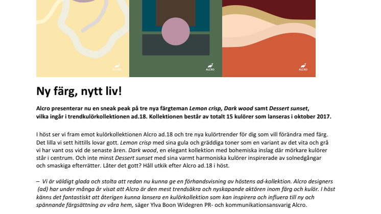 Ny färg, nytt liv!