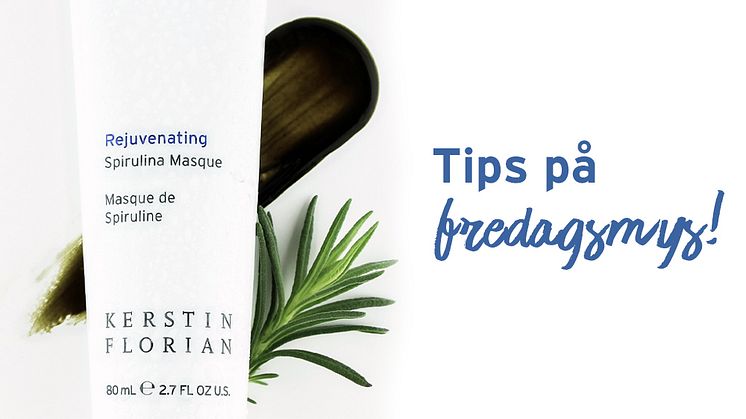 Tips på fredagsmys! Kerstin Florians ﻿Spirulina Masque som ger en mineraliserande behandling och näring till huden.