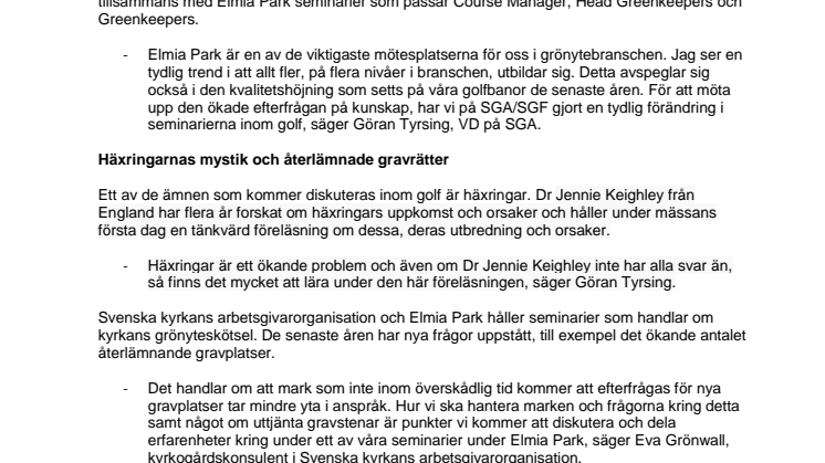 Gröna kunskaper på Elmia Park