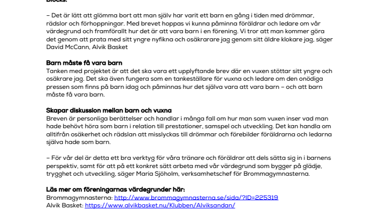 Brevet som ger liv åt föreningarnas värdegrunder 