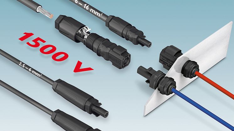 Flexible device plug connectors up to 1500 V