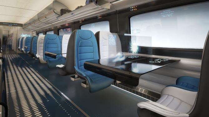 Hitachi Rail Europe debuts conceptual high speed train interiors