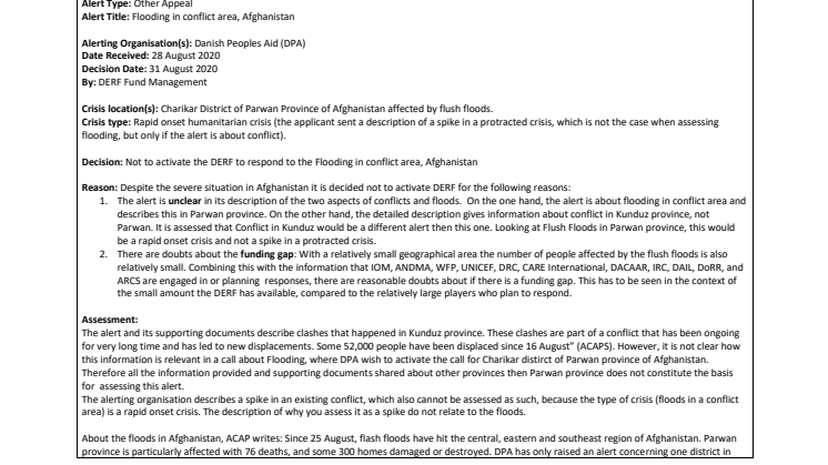 20-014-RO Flooding in Afghanistan (Not activated)