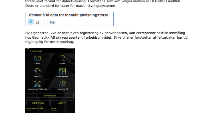 Maskinstyring: Produktbeskrivelse