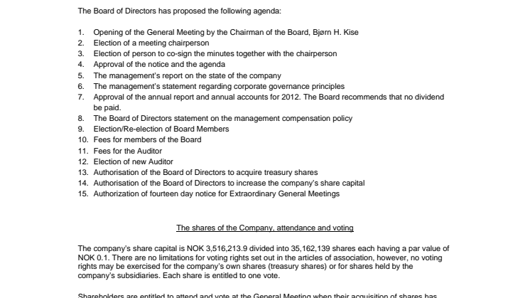 Notice of Annual General Meeting