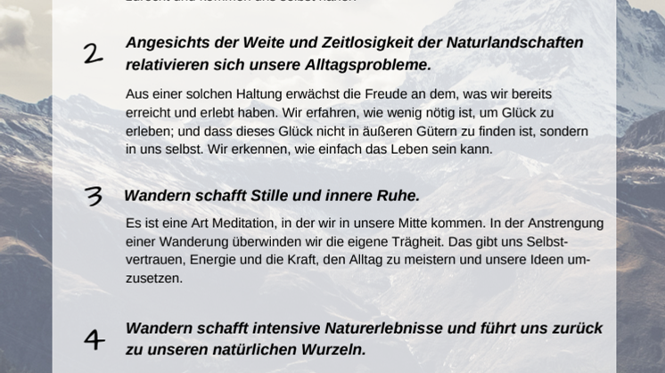 5 Thesen vom Glück des Wanderns, Albert Kitzler // Zusatzmaterial