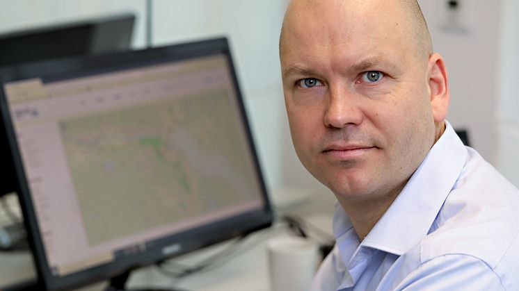 Hjemmekontor. Daglig leder Atle Gerhardsen i Cautus Geo.
