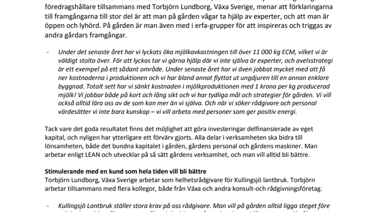 Mjölkföretagardagarna 2017 - Arbetsglädje lönar sig 