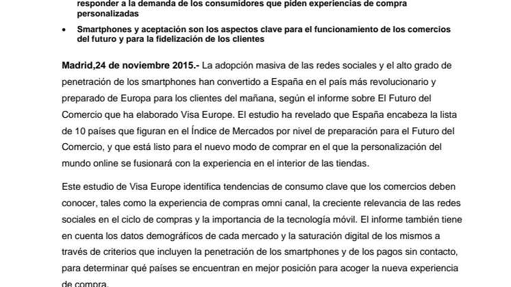 España es el país europeo más preparado para reducir la distancia entre los comercios físicos y online