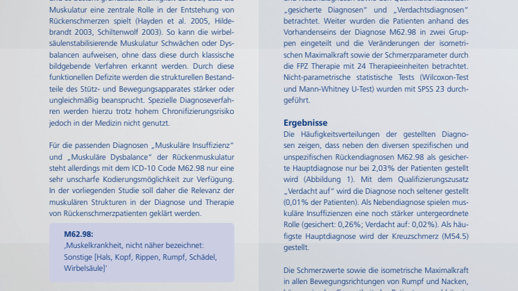 Handout zur Studie "Muskuläre Diagnosen"