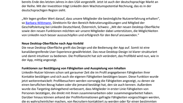 LinkedIn stellt überarbeitete Desktop-Oberfläche vor