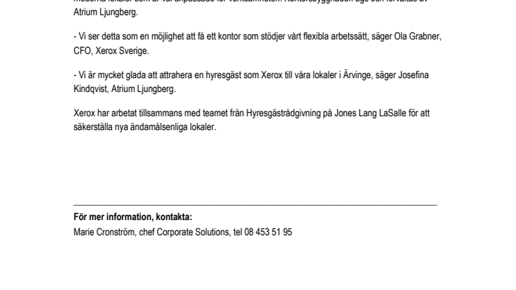 Xerox flyttar till Kista 