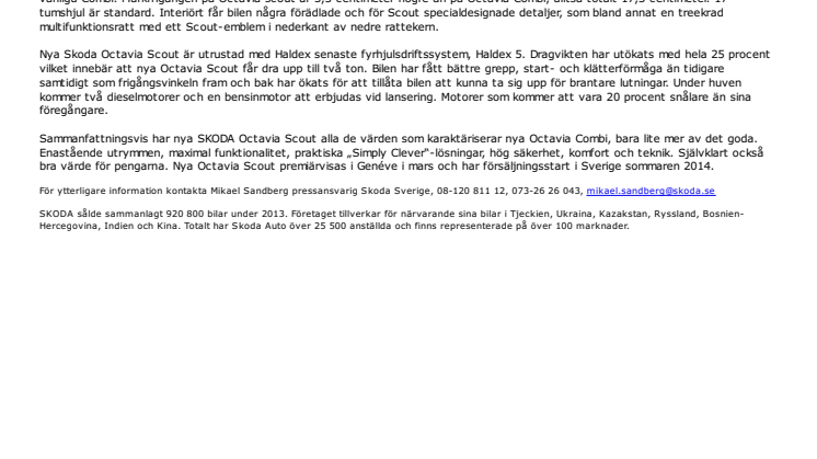 Nya Octavia Scout – första bilderna