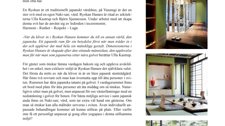 Stockholms mest exklusiva svit - en Ryokan