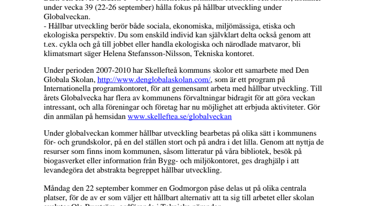 Fokus på hållbar utveckling för Skellefteås unga