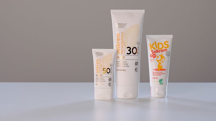 Solkremer fra Dermica Sensitiv og Dermica KIDS