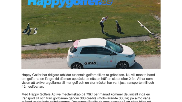 Aimo och Happygolfer.se löser transportfrågan för golfare