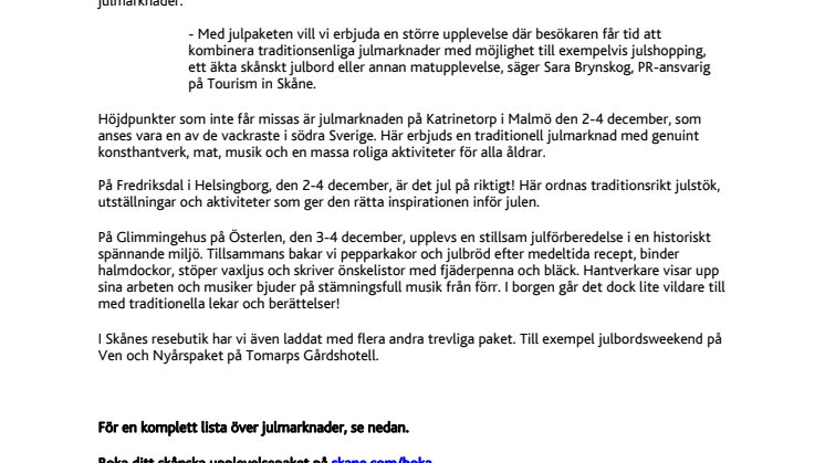 Upplev mer jul med skånska julpaket