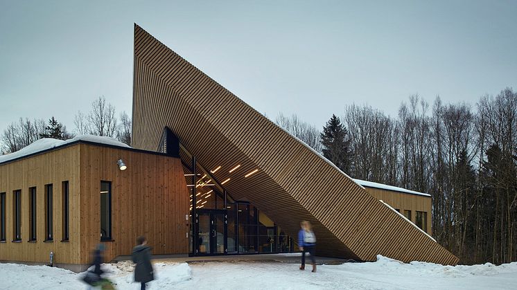 Månedens prosjekt er Montessori-skolen i Drøbak, som svarer ut nær alle de 10 kvalitetsprinsippene til Bygg21 på en imponerende måte. Bilde: Powerhouse/foto: Robin Hayes