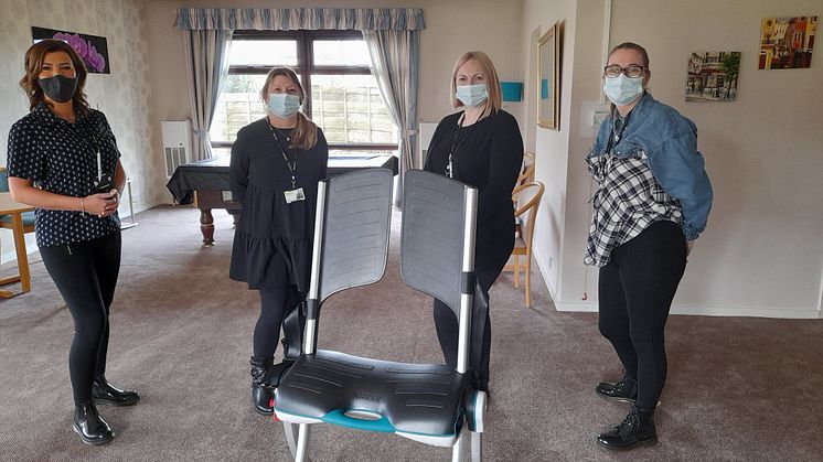 Here to help, around the clock (from left) support workers Toni Mawdsley, Lisa Ivatt and Anna Marie Hollywood, with Support at Home manager Naomi Smith.