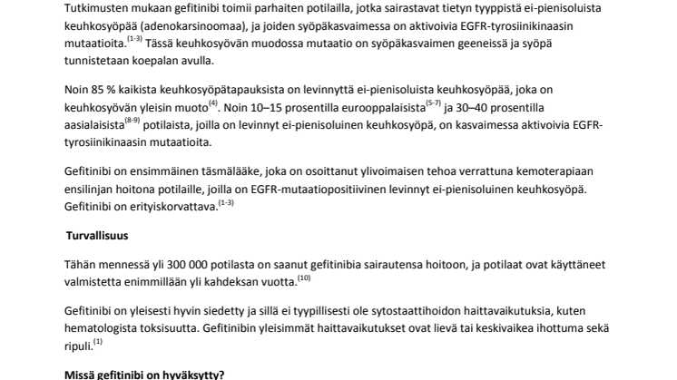 Gefitinibi taustatiedote
