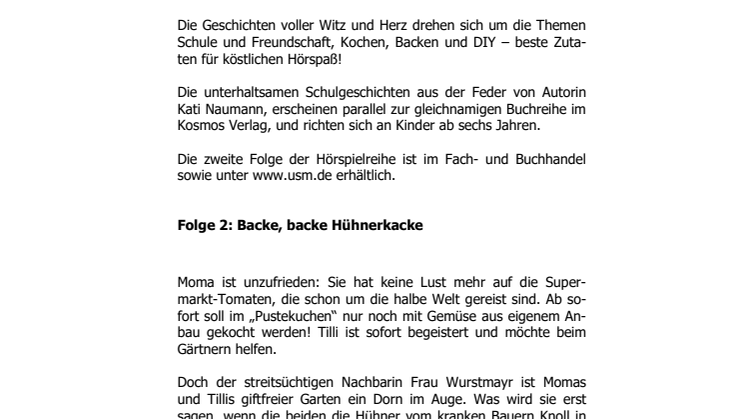 Neuer Hörspielspaß im Schulcafé Pustekuchen