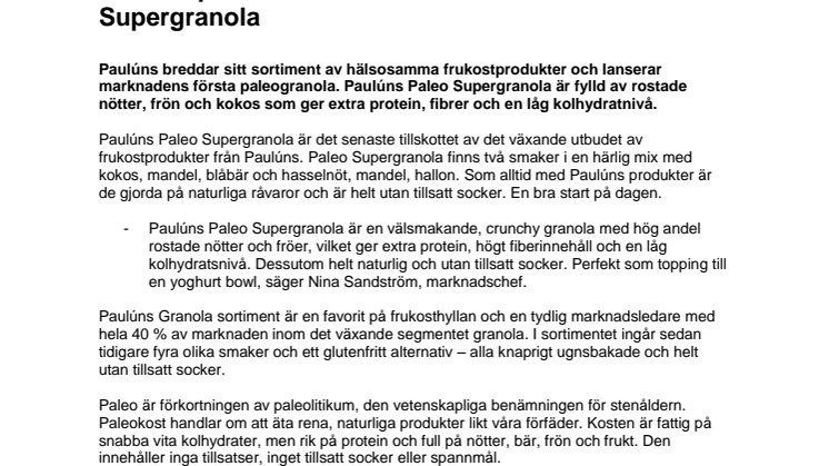 Paulúns Paleo Supergranola