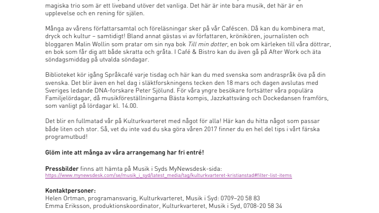 En vår att minnas på Kulturkvarteret!