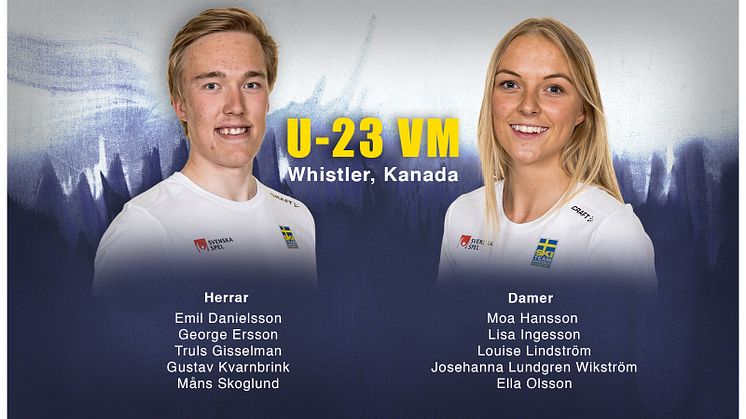 Sveriges längdtrupp till U23VM i Kanada
