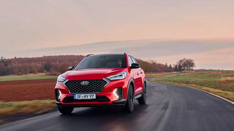 Nye Hyundai Tucson hybrid med N Line-pakke. Foto: Hyundai