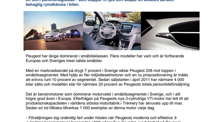 Stark offensiv för Peugeot 208 i Sverige