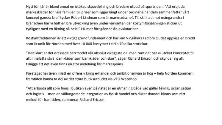 Laddat för högtryck på Sveriges största outlet för märkeskläder
