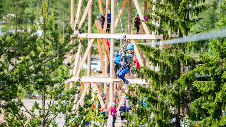 Høyt & Lavt Trysil bygger i år en parkens hittil lengste zip-liner. Foto: Jakob Gjerluff Ager 