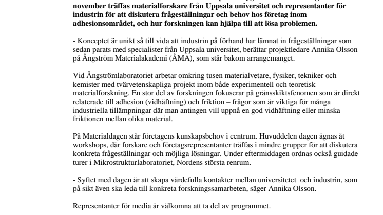 Materialforskare hjälper industrin att lösa konkreta problem