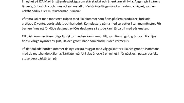 Pigg påsk i pastell på ICA Maxi 