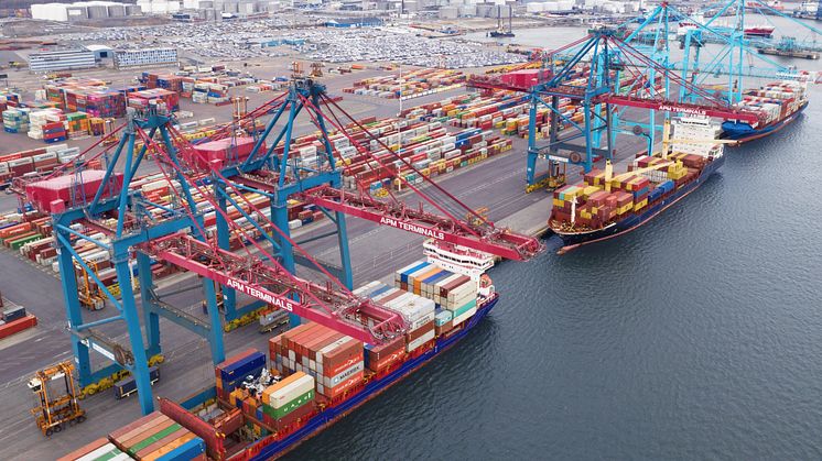 APM Terminals Gothenburg tar emot extraanlöp för att möta kundernas stora transportbehov.